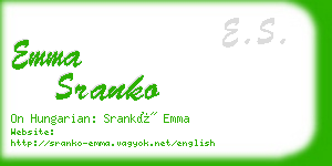 emma sranko business card